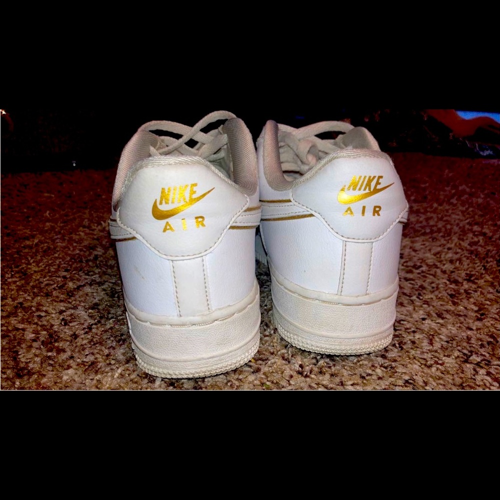 White and Gold Air Force 1